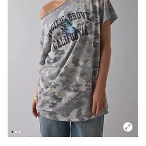 Pacific Grove California Butterfly Graphic Tee - Camouflage